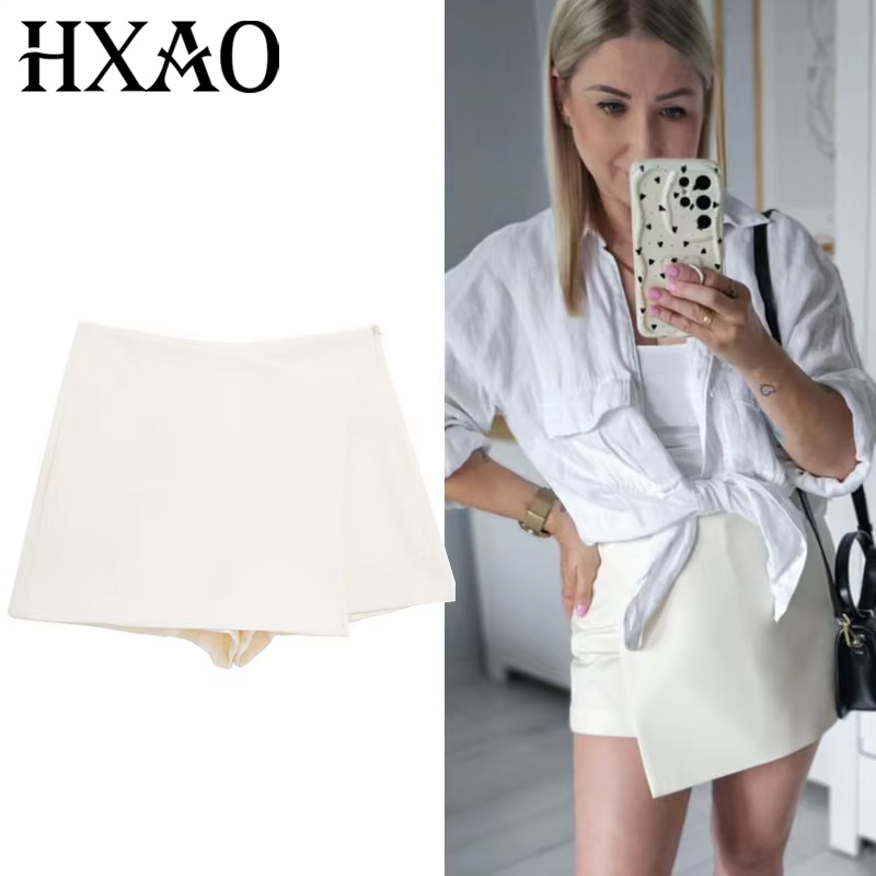 Summer Zara - Hxao preto branco saia shorts cintura